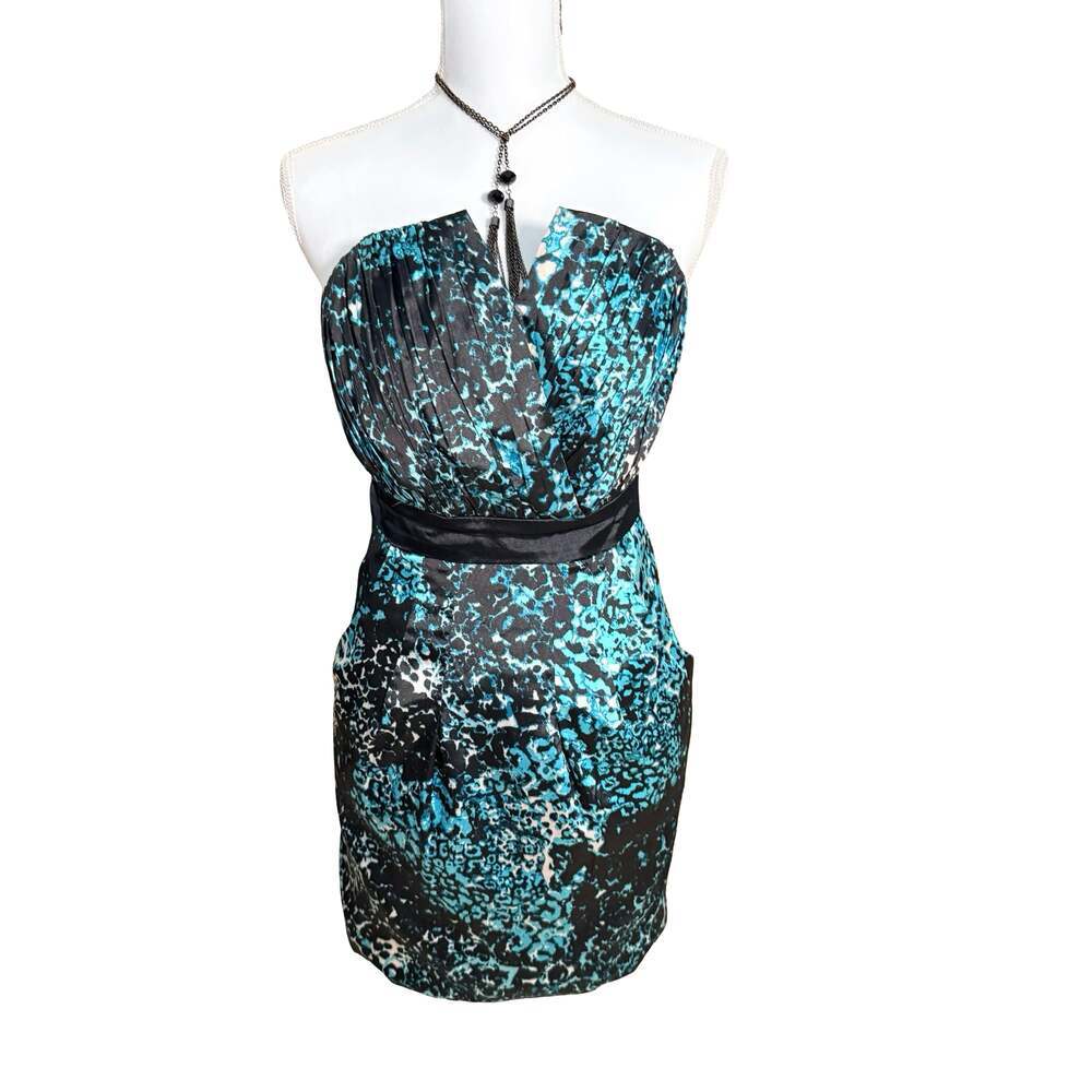 Guess Strapless Animal Print Mini Dress Size 0